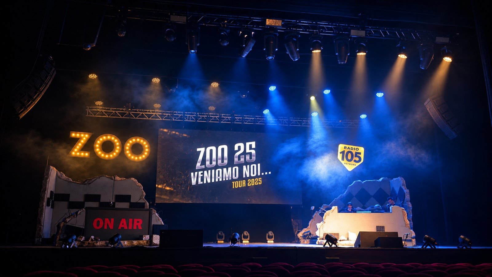 Lo Zoo di 105 live – regia video Stage Vision Group